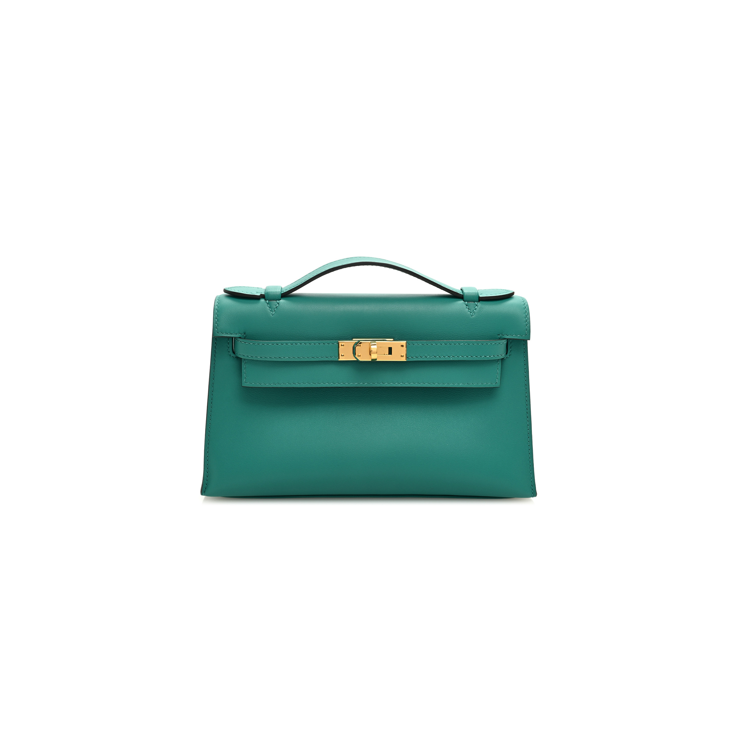 HERMÈS SWIFT KELLY POCHETTE CLUTCH VERT VERONE (22*14*7cm)